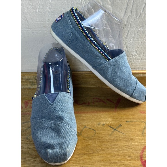 BOBS from Skechers Shoes Women's 7.5 Denim Slip On Casual Comfort Shoes - Picture 2 of 11